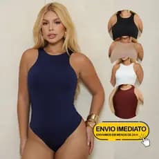 BODY FEMININO SUPLEX REGATA FORRO DUPLO PREMIUM