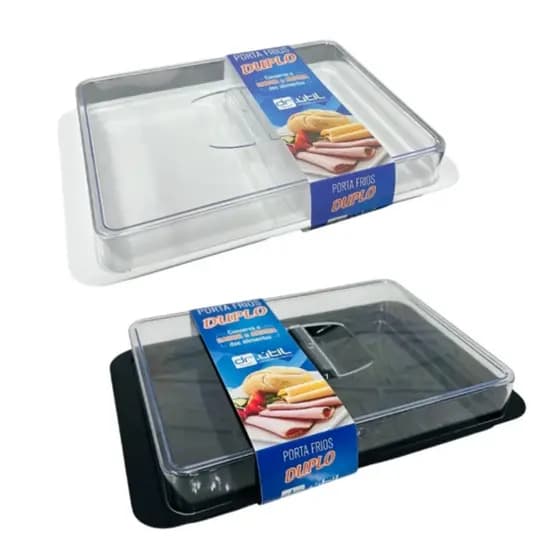 Porta Frios Duplo Organizador para Cozinha – Prático e Compacto