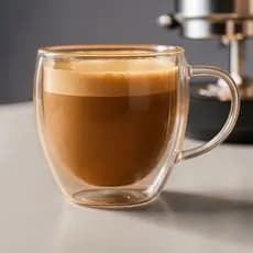 Kit Xícara Vidro Duplo 80ml 250ml Café Expresso Térmica Não Queima Mão Borossilicato 1 a 4