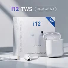 fone bluetooth fone de ouvido carregador portátil Tws Bluetooth V5.0 Touch- I12 Bateria 3h Controle Touch Case Magnético