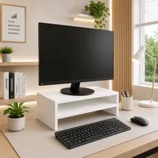 Suporte Monitor 45cm Ergonômico Escritório Gamer Apoio MDF