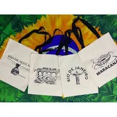 Bolsa Grande Ecobag Toda em Algodão Modelos Rio de Janeiro Turísticas