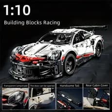 Blocos De Montar Porsche 911 RSR com 1580 Peças