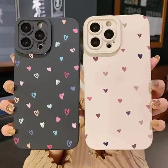Colorido Pequeno Amor Coração Caso Para Samsung S25 S24 S23 Ultra S22 S21 Plus S20 S23 FE Capa Macia