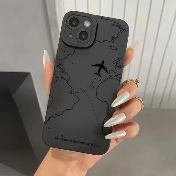 Avião Rota Desian Caso De Telefone Para Samsung S25 S24 S23 Ultra S22 S21 Plus S20 FE Capa De Silicone Macio