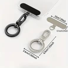 Patch De Clipe De Cordão De Telefone De Aço Inoxidável 360 ° Capa Anti-Perda Rotativa Pendurada Corda Snap Destacável Ul