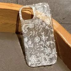 Elegante Romântico Laço Padrão Caso De Telefone Para iPhone 17 16E 15 12 13 14 11 Pro Max Plus XS Claro Capa Macia