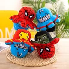 Brinquedo de Pelúcia de Polvo Transformado Vingadores Homem de Ferro Capitão América Hulk Homem-Aranha Boneco de Desenho