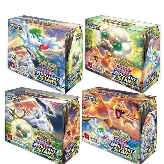 36 cartas (4 pequenos pacotes) de cartas colecionáveis ​ ​   Pokémon Infantil (Padrões Aleatórios)