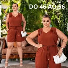 CONJUNTO ALFAIATARIA PLUS SIZE VERSATIL SHORT E BLUSA