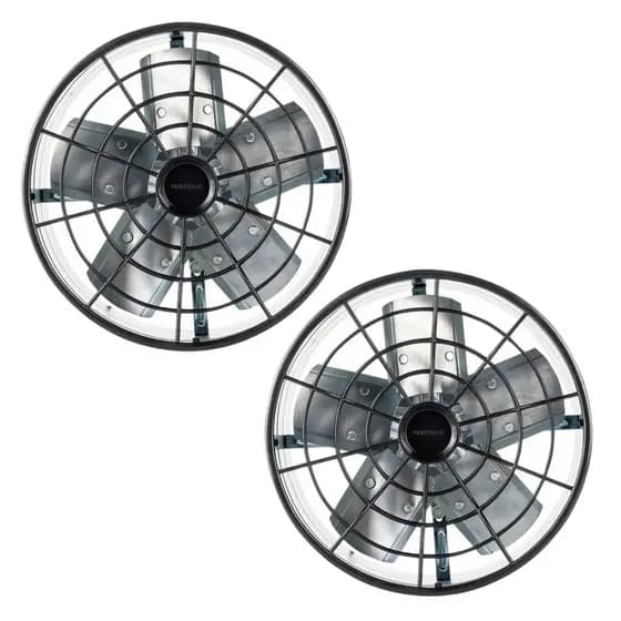 Kit 2 Peças Exaustor Comercial Ventilador Axial 30 Cm 220V Ventilação E Exaustão Premium Ventisol
