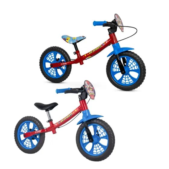 Bicicleta Bike Equilíbrio Sem Pedal Nathor Homem Aranha Balance Infantil