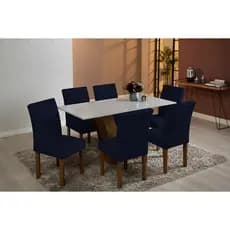 Kit com 6 Capas para cadeiras de Jantar ajustavel com elastico,malha em gel diversas cores escolha sua opçao