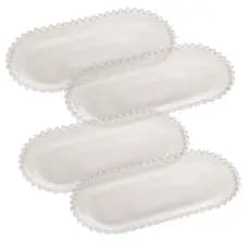 Travessa Vidro Oval de Cristal Pearl 30x15x 2cm | Unitária, 2, 3 ou 4 Unidades | Wolff