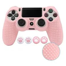 CAPA CONTROLE PS4 ROSA PASTEL ANTIDERRAPANTE DUALSHOCK 4