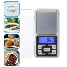 Mini Balança Digital De Bolso Alta Precisão Portátil 0,01g Até 500g Digital LCD Bandeja Cozinha