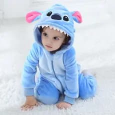 Pijama Stitch Bebê Menino Menina Peluciado