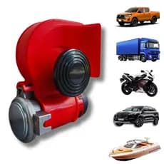 Buzina A Ar 12V Moto Carro Caminhão Van Ônibus Barco Lancha Universal Compacta C/ Compressor
