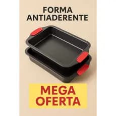FORMAS GRANDE E MÉDIA ASSADEIRAS BOLO E CARNES ANTIDERENTE COM PEGADOR DE SILICONE GRANDE