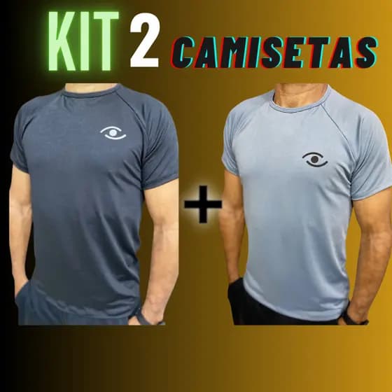 Kit com 2 Camisetas Premium Para treino dry fit - Camiseta Para Treino Academia