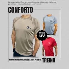 Camiseta Dry Fit Masculina Fitness Esportiva Para treino Ajustável no Corpo