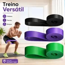 Kit 3 Elástico Super Band Borracha Crossfit Extra Forte