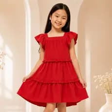 Roupa Infantil Menina Linho Delicado Confortável Moda Verão Macio Festas Vestido Natal Ano Novo