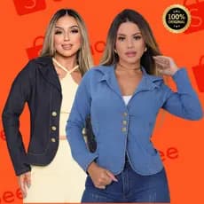 jaqueta jeans feminina casual, jaqueta feminina, blazer feminino jeans confortável.