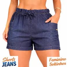 Bermuda feminina soltinha casual dia a dia, short feminino confortável e leve para  verão dia quente