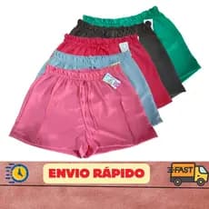 Short duna feminino confortável casual bermudinha feminina soltinha