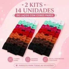 Kit 14 Laços de Bebê Saída Maternidade Menina Conjunto Infantil Turbantes Bebê