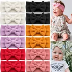 Kit 12 Faixinhas de Bebê Turbante de Bebê Acessórios de Cabelo Infantil Tamanho Ajustável Não Aperta