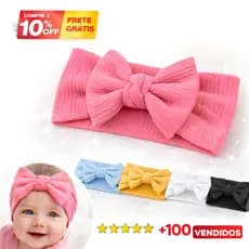 Laço de Bebê Faixinha Turbante de Cabelo Infantil Saída Maternidade Menina