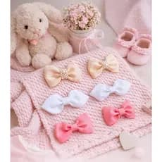 Kit 6 Laços de Cabelo Infantil Boutique Premium Bebê Menina