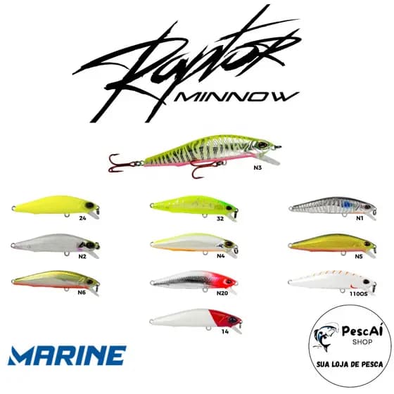 Isca Artificial - Marine Sports - Raptor 70 - Meia Água - Floating - 7 cm - 7.5 g - Tucunaré