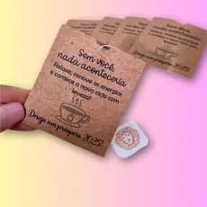 Porta Chá Lembrancinha Mimos para Clientes Lembrancinha | PEGUE E MONTE | Fazemos em outros temas