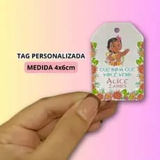Tags de agradecimento personalizada MOANA - Fazemos em todos os temas