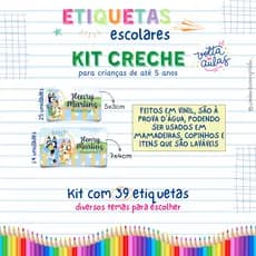 Kit CRECHE/MATERNAL/BERÇÁRIO Etiquetas em VINIL - Todos os Temas | Material escolar | Volta às aulas