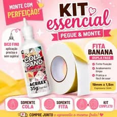 Kit Cola + Fita Banana | Pegue&Monte e Papelaria Personalizada