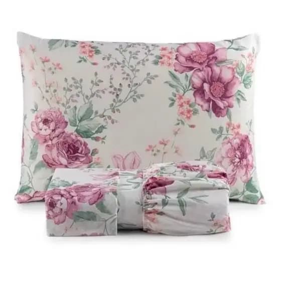 Conjunto Lençol Casal C/elastico Mais Par De Fronhas