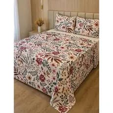 Jogo De Cama 3 pecas lençol casal padrão sem elástico bainha + 02 fronhas | 03 pçs| 150 fios