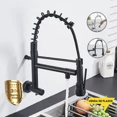 Torneira Para Pia De Cozinha Bancada Gourmet Monocomando Escovado Com Spray Extensor,Latão Maciço,Fácil Encaixe