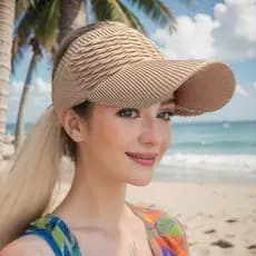 Kit 2 Chapéu/Boné Feminino De Aba Longa Respirável Com Viseira Para Uso Externo Em Cor Lisa lindo