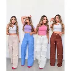 Calça Cargo 4 Bolso Linha Premiun Tecido Sensorial Marrante Modelo Novo