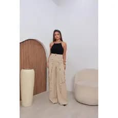 Calça Cargo Parachute Feminina Lançamento Sensorial Marrante