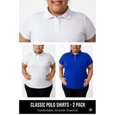 kit 2 Polo Plus Size Feminina Casual e Trabalho