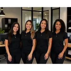 kit 4 Polo Baby Look Feminina Piquet Para Uniformes
