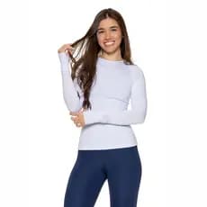 Camiseta Térmica Pelúcida Feminina Com Abertura Para Dedinho