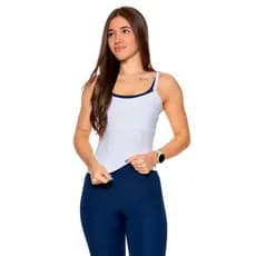 Regata Daily Alça Fina Fitness Poliamida Slim Camiseta Verão