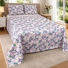 kit cobre leito dupla face estampado c/ fronhas
